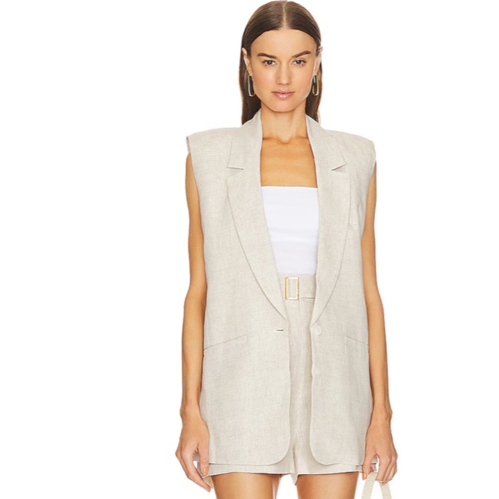 Nwt stile by per lei‎ layered sleeveless blazer